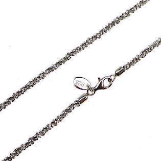 San - Link of joy DiamondCut Silver Design 925 sterling silver chain rhodium plated, model Dia-2805