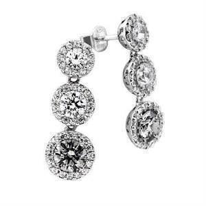 Diamonfire sterling silver earrings with zirconia