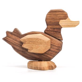 Fablewood Duck - Ruler of the Lake - wooden figure composed with magnets
