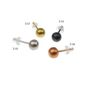 San - Link of joy Interchangeable 925 Sterling Silver Stud Earrings mat, model E-05