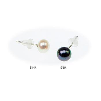 San - Link of joy Interchangeable 925 Sterling Silver Earrings white smooth, model E-HP