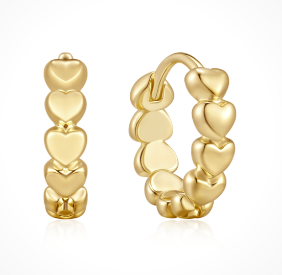 Silverförgyllda creoler, från Støvring Design