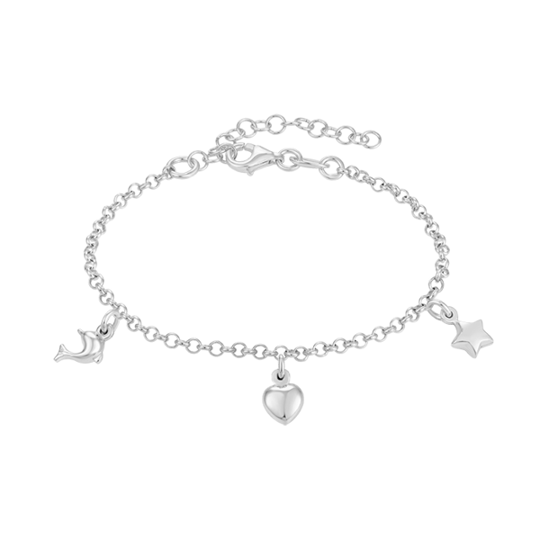 Støvring Design sterling silver bracelet, symbol with shiny surface, model 15190844