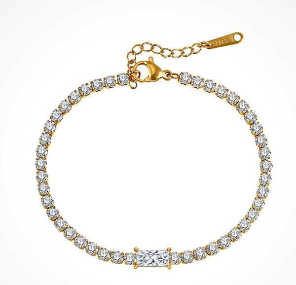 Stål forgyldt armbånd, från Støvring Design