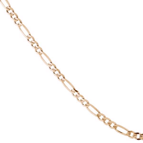 Figaro - 8 ct gold - bracelets, anklets and necklace - 3 widths and 14 lengths