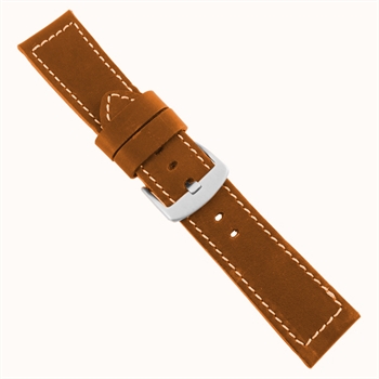Cognac Calfskind watchstrap - 24 mm