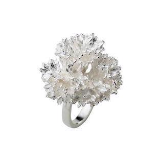 Flora Danica silver parsley ring 