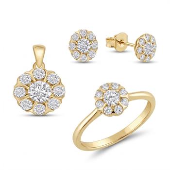 Houmann set , med totalt 0,75 ct GH/VS-SI