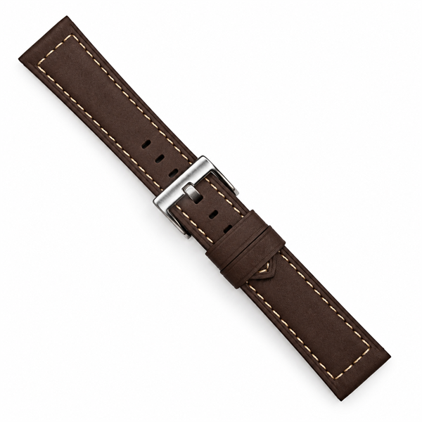 Brown Vintage leather watchstrap - 24 mm