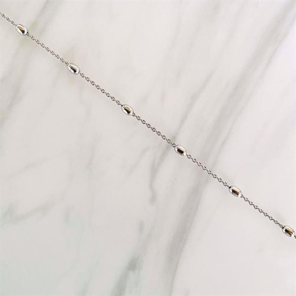 Copenhagen Smykker silver ankelskedja med kulor 24+3 cm