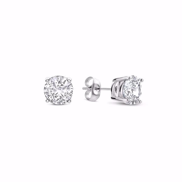 Frank1967 herrörhängen i stål med 5 mm zirkonia