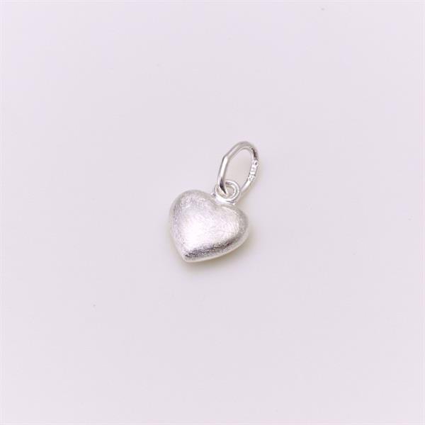 Siersbøl hjärta hängsmycke i matt silver 13 mm