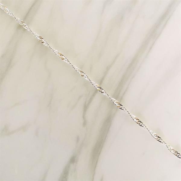 Guld & Sølv Design Singapore ankelkedja i silver 27 cm