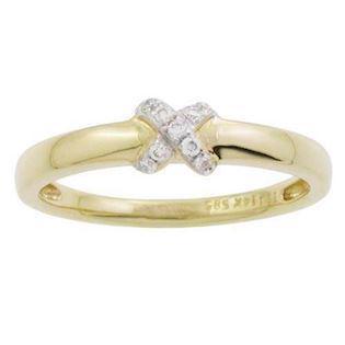 Houmann 14 ct gold Finger ring shiny, model E012879