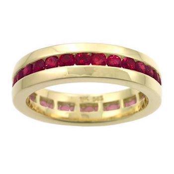 Houmann Wedding ring 14 carat gold, with 32 rubies model E013805x