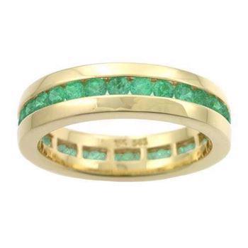 Houmann Wedding band 14 carat gold finger ring with 32 tsavorites, model E013806x