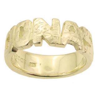 Houmann Name ring 14 carat gold Finger ring three variants, model L010004