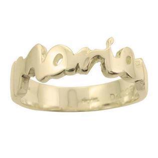 Houmann Name ring 14 carat gold Finger ring three variants, model L010006