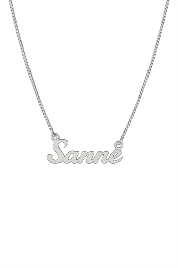 Handmade silver name pendant with chain