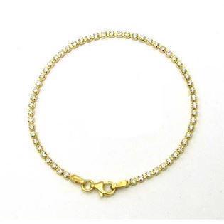 Gold plated bracelet with lots of glittering zirconia, L_G_206740-19
