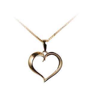 Heart pendant in 8 ct gold, L_G_404004