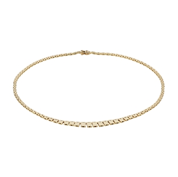 Brick 14 kt gold necklace