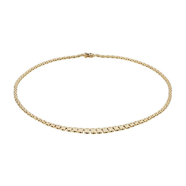 Brick 14 kt gold necklace