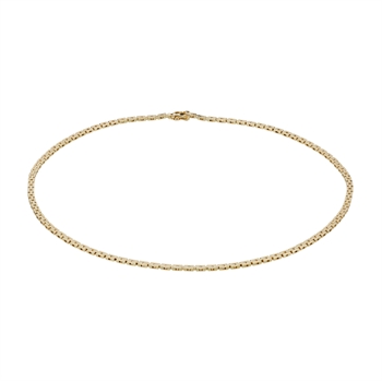 Brick 14 kt gold necklace