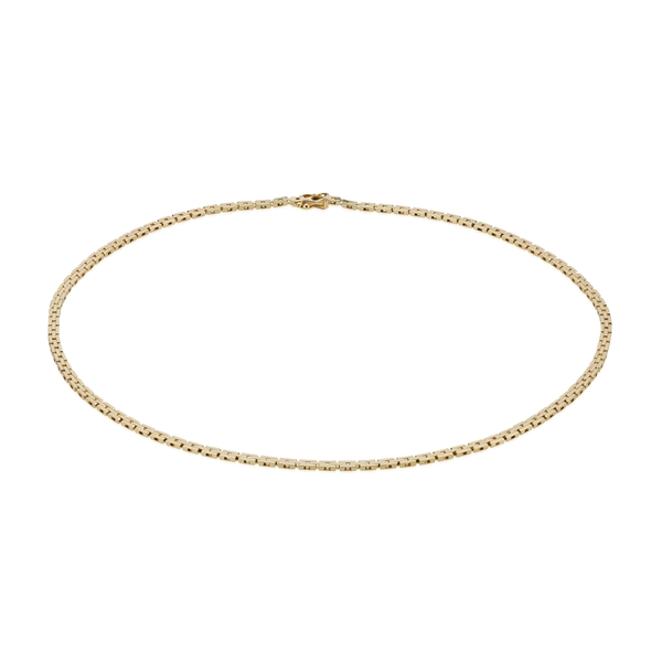 Brick 14 kt gold necklace