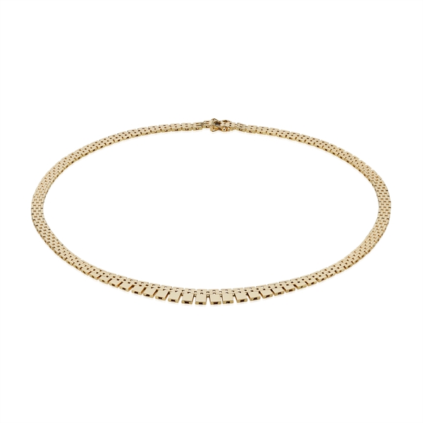Brick 14 kt gold necklace