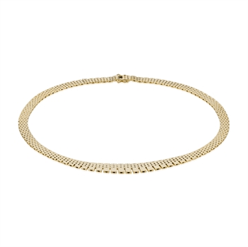 Brick 14 kt gold necklace