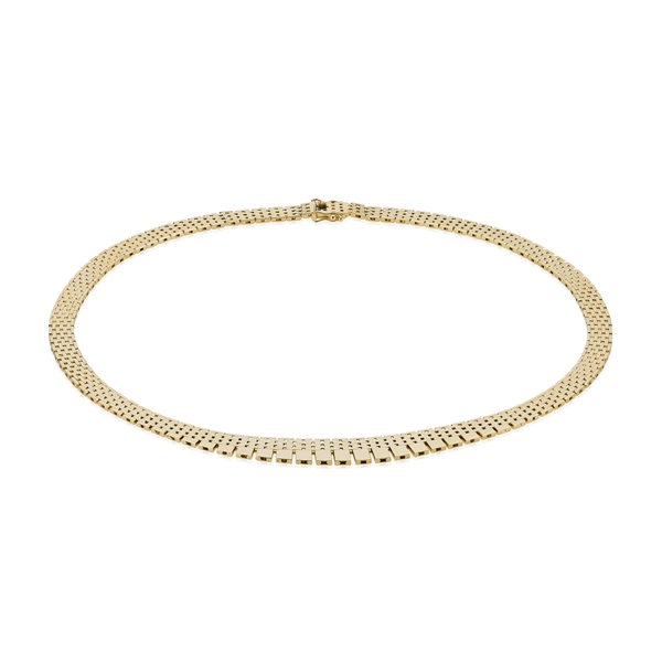 Brick 14 kt gold necklace