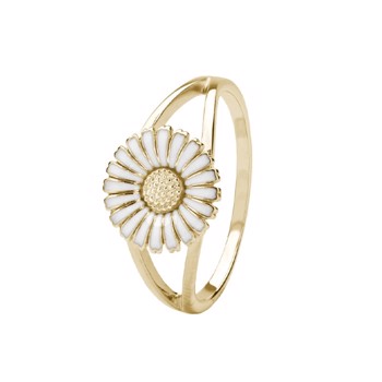 Aagaard Sterling silver finger ring, Marguerite with gold plated surface, model 5405603