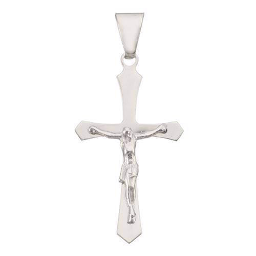 Cross with Jesus, silver or gold - Several sizes