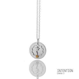 Mitos Namaste silver pendant, rustic, Intention*