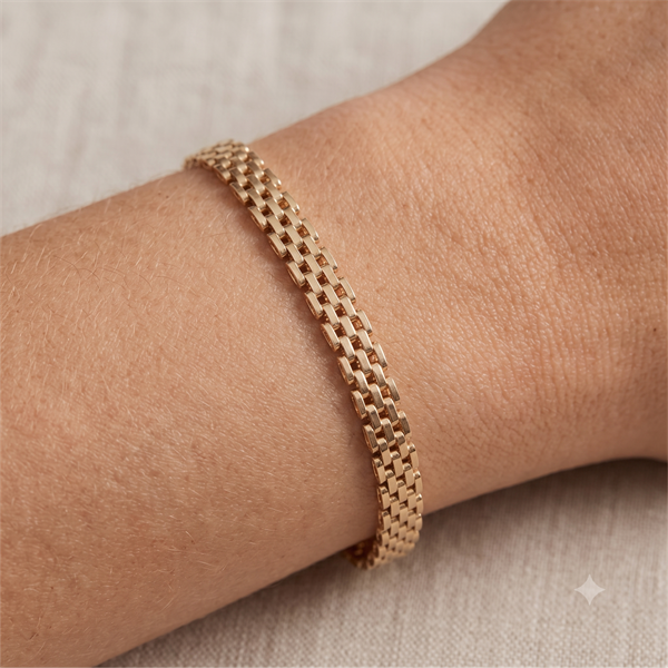 Brick 14 ct gold bracelet