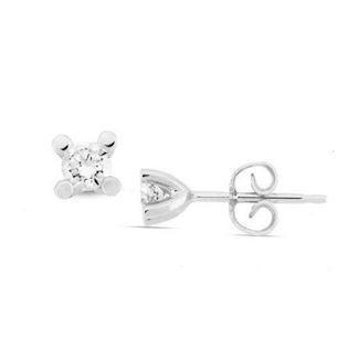 Copenhagen 14 carat white gold studs with diamonds from 0,05 ct to 0,85 ct