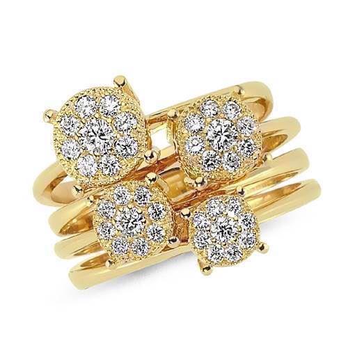 Coronet 14 carat gold rings with 0.11 - 016 - 0.21 or 0.37 carat brilliant