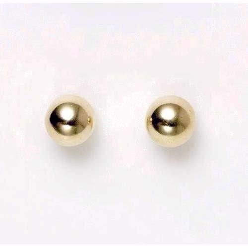 8 ct ball stud earrings, 5 mm ball
