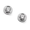 18 ct whitegold earrings with 2 x 0,075 ct diamond