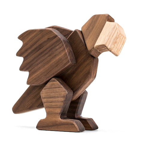 Fablewood Parrot - Queen of Heaven - wooden figure composed with magnets