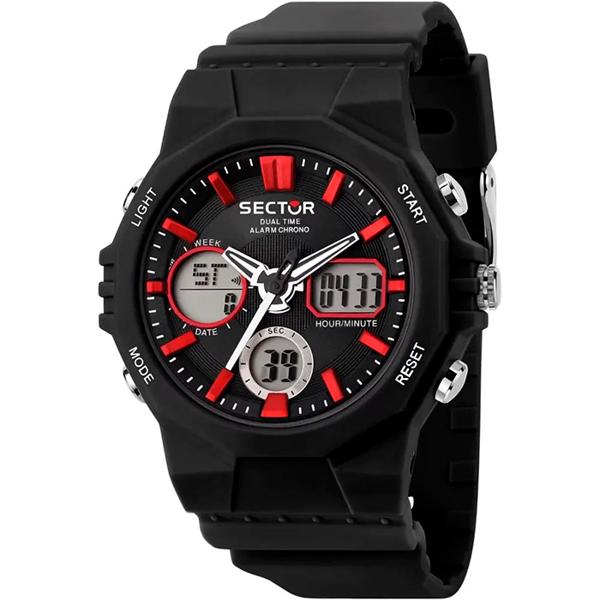 Model R3251238001 Sector Digital Quartz Herreur