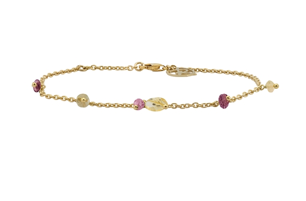 Guldpläterat armband - Tinted Heart
