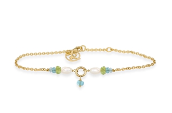 Forgyldt armbånd, peridot - Cordelia