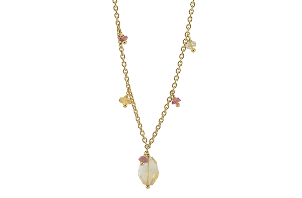 Forgyldt collier - Tinted Heart