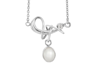 Silver collier - Winding White
