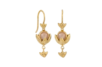 Guldpläterade örhängen - Water Lily