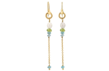 Förgyllt örhänge, peridot - Cordelia