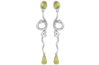 Silver örhängen - Rainforest Dew