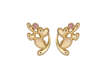 Guldpläterade örhängen - Bunch of Love